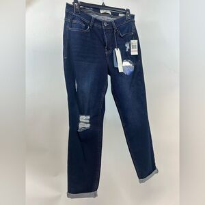 NWT Angels Forever Young Trendy Dark Blue Boyfriend Jeans size 6